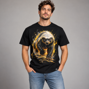 Moctross Men's Neon Badger Graphic Tee