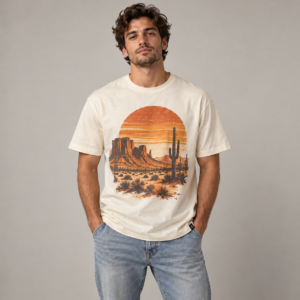Moctross Men's Desert Sunset Graphic Tee