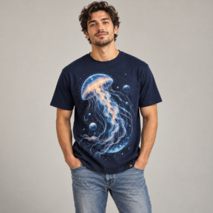 Moctross Men's Cosmic Jellyfish Graphic Tee