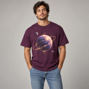 Moctross Men's Luminous Planet Graphic Tee