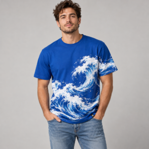 Moctross Men's Ocean Wave Graphic Tee