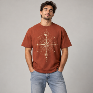 Moctross Men's Celestial Compass Graphic Tee