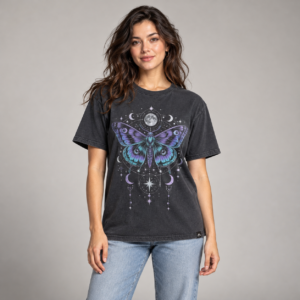 Moctross Women's Celestial Moth Graphic Tee