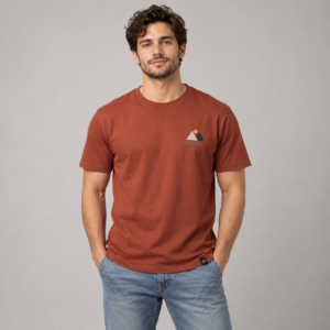 Moctross Men's Rust Geometric T-Shirt