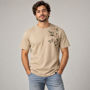 Moctross Men's Sand Botanical T-Shirt