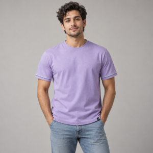 Moctross Men's Lavender Trim T-Shirt