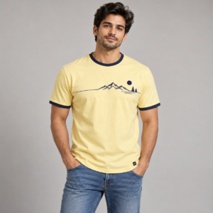 Moctross Men's Yellow Mountain T-Shirt