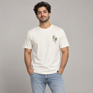 Moctross Men's Ivory Leaf T-Shirt