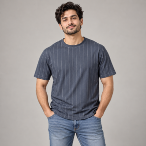 Moctross Men's Slate Pinstripe T-Shirt