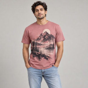 Moctross Men's Dusty Rose Landscape T-Shirt