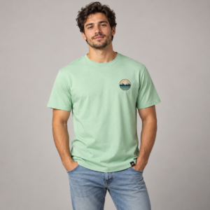 Moctross Men's Mint Landscape Badge T-Shirt