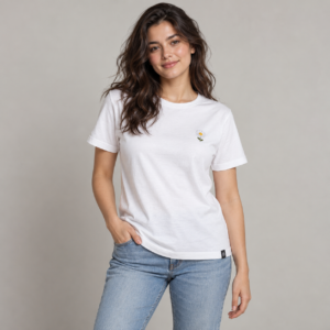 Moctross Women's White Daisy T-Shirt