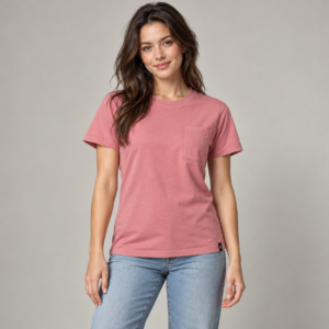 Moctross Women's Rose Pocket T-Shirt
