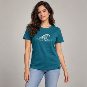 Moctross Women's Teal Wave T-Shirt