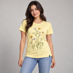 Moctross Women's Lemon Wildflower T-Shirt